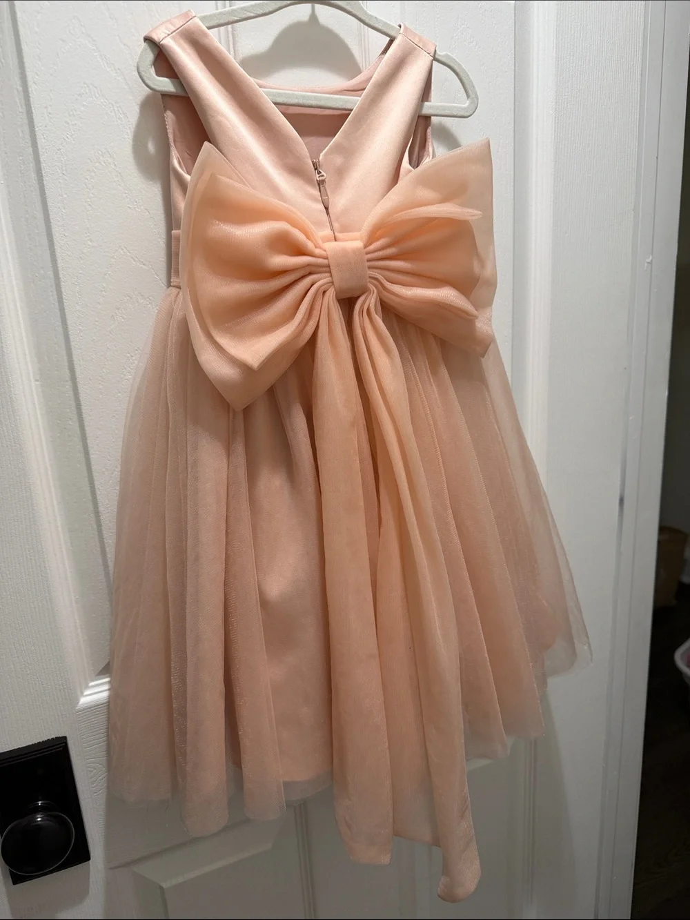 Girls' Peach Tulle Party Dress